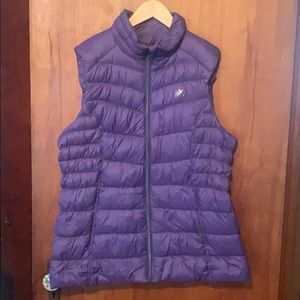 Purple zip up vest